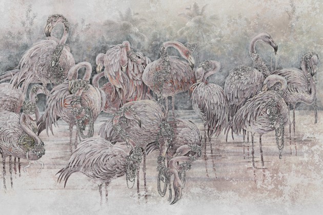 Lorenso TPA 0724 0098 05 Flango - mural we flamingi