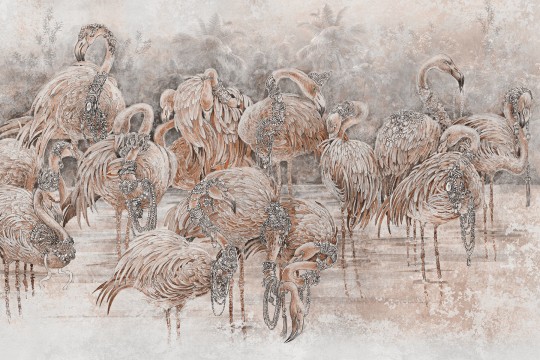 Lorenso TPA 0724 0098 07 Flango - mural we flamingi