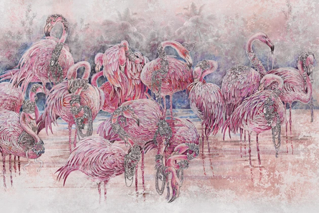 Lorenso TPA 0724 0098 08 Flango - mural we flamingi