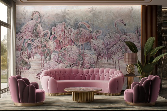 Lorenso TPA 0724 0098 08 Flango - mural we flamingi