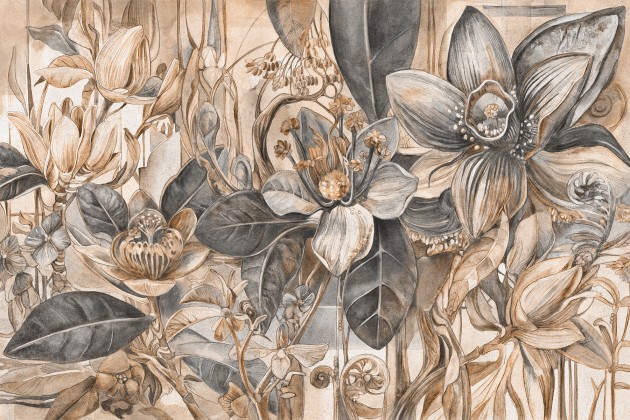Lorenso TPA 0324 0080 02 Blush - mural w duże kwiaty