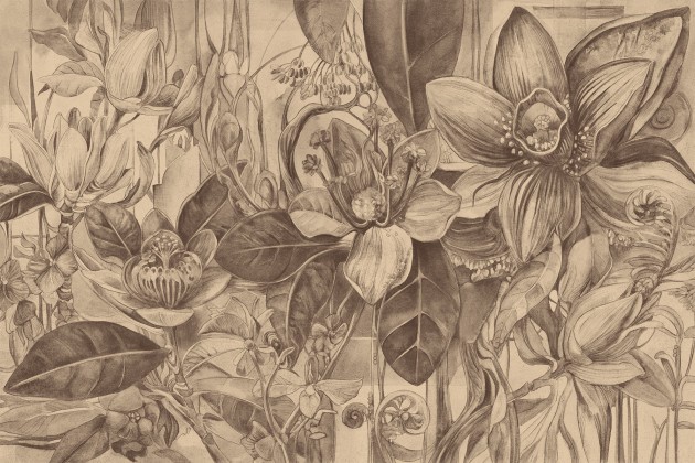 Lorenso TPA 0324 0080 04 Blush - mural w duże kwiaty