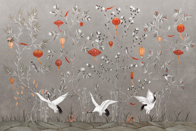 Lorenso TPA 0224 0070 01 Kiran - mural w czaple i lampiony