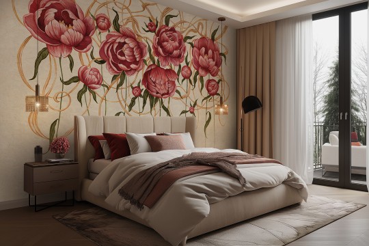 Lorenso TPA 0124 0050 02 Pions - mural w piwonie