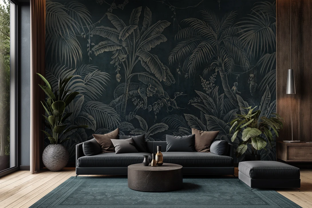 Lorenso TPA 0224 0067 02 Prida - mural w egzotyczne liście i zwierzęta