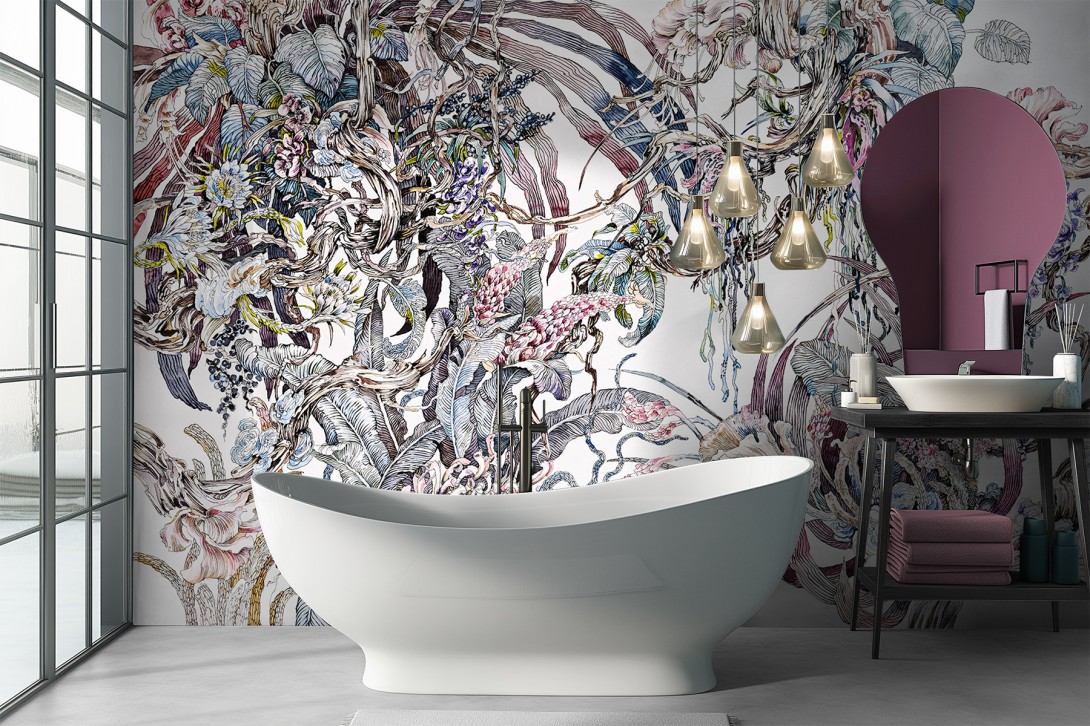 Lorenso TPA 0124 0049 06 Maori - mural w egzotyczne rośliny