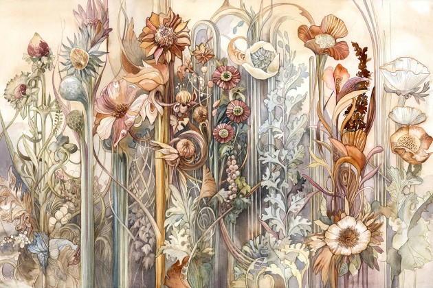 Lorenso TPA 0124 0052 00 Season - mural w kwiaty