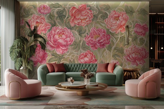Lorenso TPA 0124 0056 02 Infloray - mural w piwonie