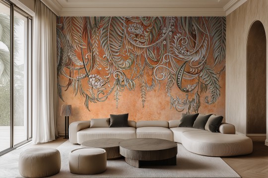 Lorenso TPA 0124 0053 02 Wildoasis - mural w liście i pnącza