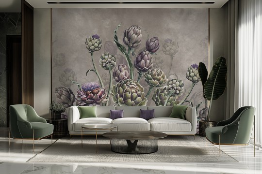 Lorenso TPA 1123 0035 02 Amber - mural w karczochy