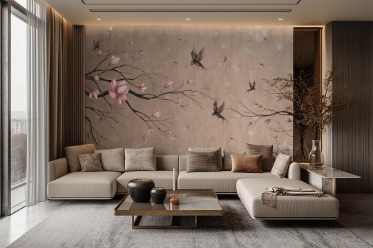 Lorenso TPA 0124 0051 01 Sakura - mural w ptaki i drzewa