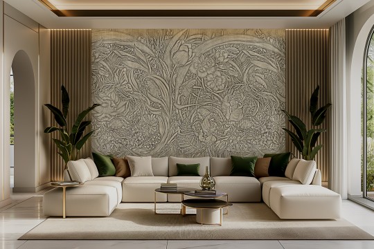 Lorenso TPA 0124 0048 02 Fireflies - mural w roślinny motyw