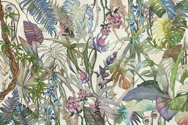 Lorenso TPA 1123 0023 01 Jungle - mural w egzotyczne rośliny