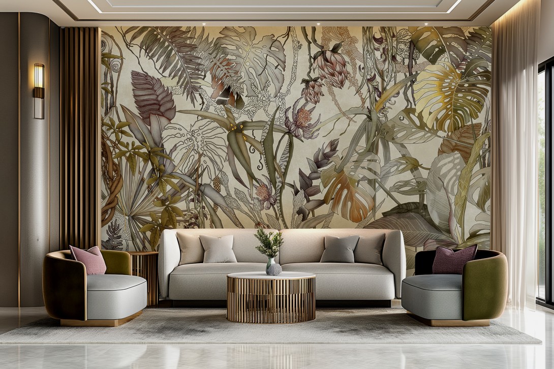 Lorenso TPA 1123 0023 01 Jungle - mural w egzotyczne rośliny