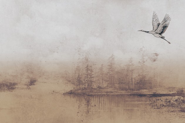 Lorenso TPA 0224 0063 00 Laveria - mural w jezioro i czaplę