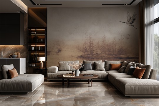 Lorenso TPA 0224 0063 00 Laveria - mural w jezioro i czaplę