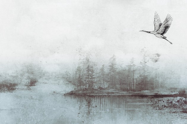 Lorenso TPA 0224 0063 01 Laveria - mural w jezioro i czaplę