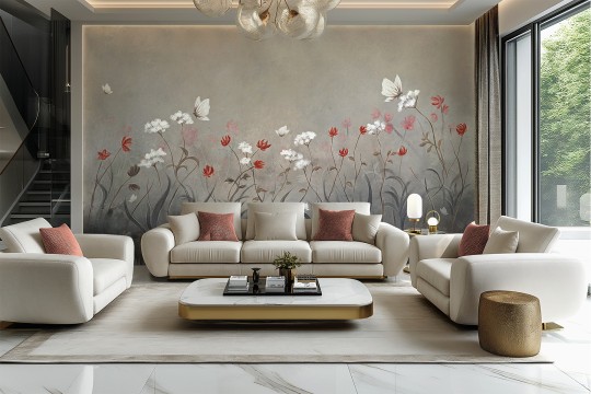 Lorenso TPA 1123 0039 00 Willow - mural w polne rośliny