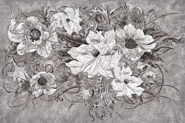 Lorenso TPA 1223 0044 02 Pearl - mural w kwiaty