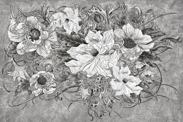 Lorenso TPA 1223 0044 04 Pearl - mural w kwiaty