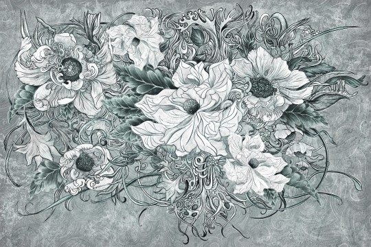 Lorenso TPA 1223 0044 05 Pearl - mural w kwiaty