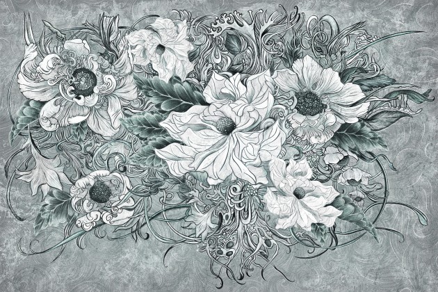 Lorenso TPA 1223 0044 05 Pearl - mural w kwiaty