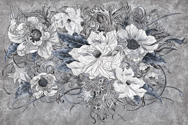 Lorenso TPA 1223 0044 07 Pearl - mural w kwiaty