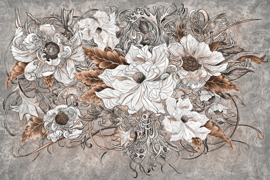 Lorenso TPA 1223 0044 08 Pearl - mural w kwiaty