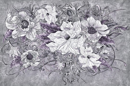 Lorenso TPA 1223 0044 09 Pearl - mural w kwiaty