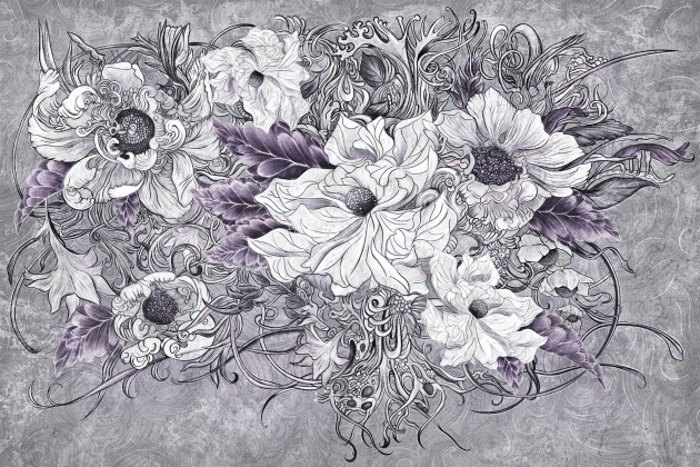 Lorenso TPA 1223 0044 09 Pearl - mural w kwiaty