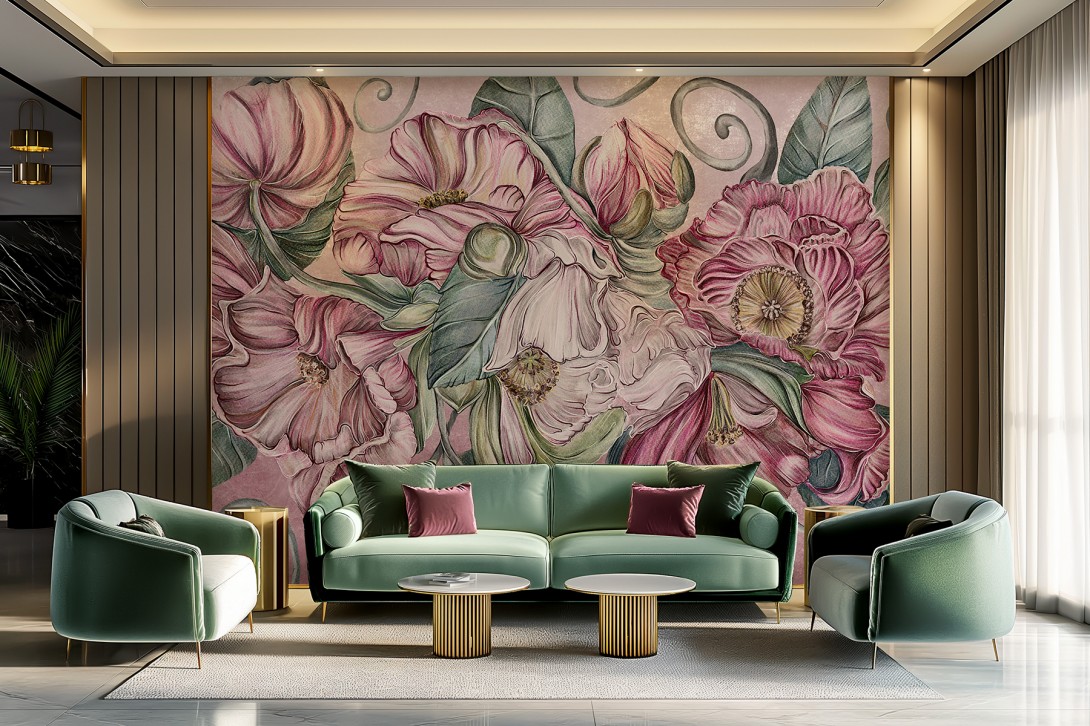 Lorenso TPA 1123 0034 00 Gardenia - mural w kwiaty