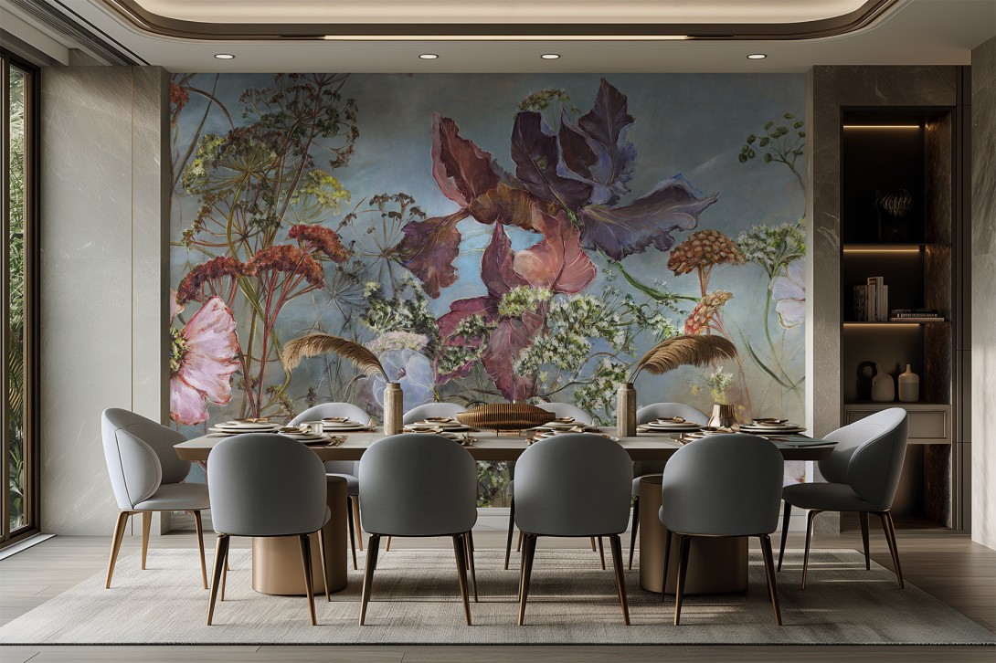 Lorenso TPA 1123 0014 02 Noctiflor - mural w duże kwiaty na łące
