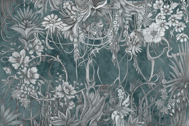 Lorenso TPA 0224 0069 00 Malivia - mural w tropikalne rośliny