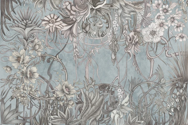 Lorenso TPA 0224 0069 01 Malivia - mural w tropikalne rośliny