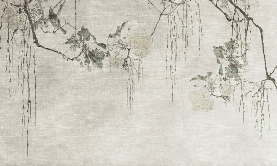 Dekorami Kyoto - mural w gałęzie