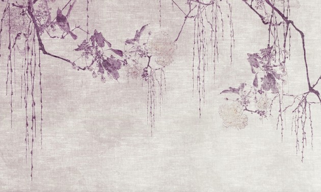 Dekorami Kyoto 3 - mural z gałązkami