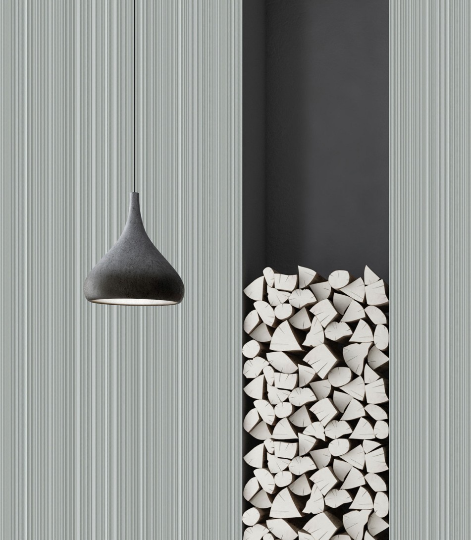 Vinylpex W01.3542 Harry Glossy - tapeta obiektowa w grube prążki metalizująca miedziana