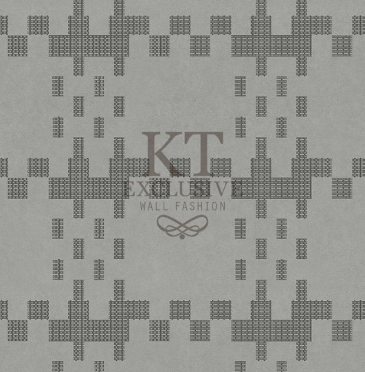 KT Exclusive BA0324 Baile - zamszowa tapeta w kratkę