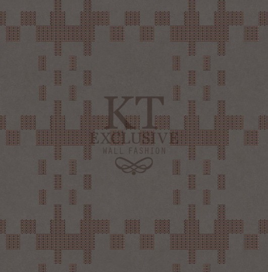 KT Exclusive BA0348 Baile - zamszowa tapeta w kratkę