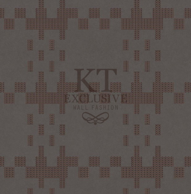 KT Exclusive BA0348 Baile - zamszowa tapeta w kratkę