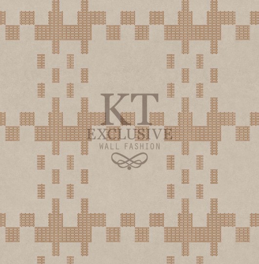 KT Exclusive BA0310 Baile - zamszowa tapeta w kratkę