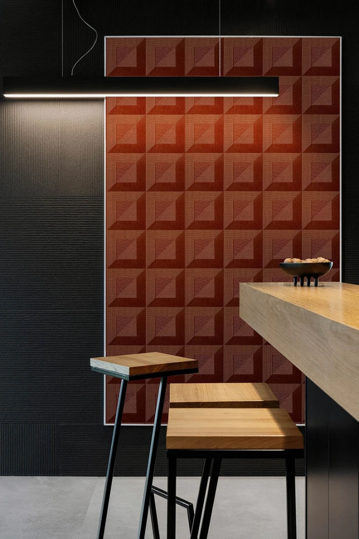 KT Exclusive ME0130 Meala - tapeta z aksamitu w geometryczny wzór