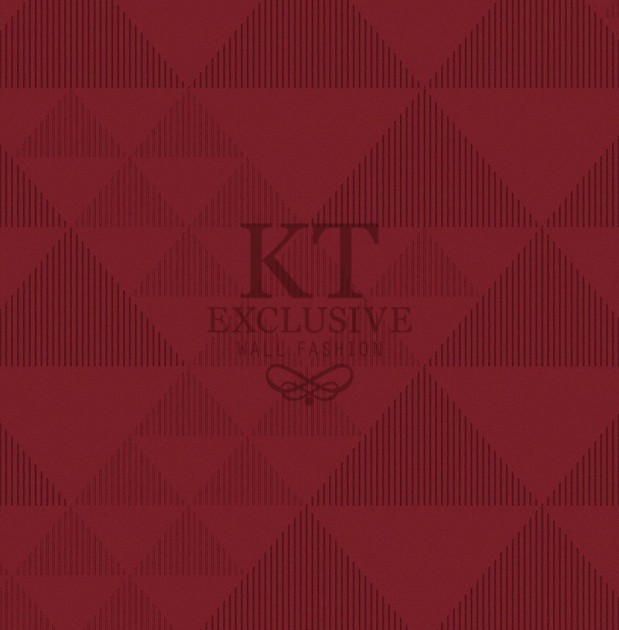 KT Exclusive ME0233 Meala - tapeta z aksamitu w geometryczny wzór