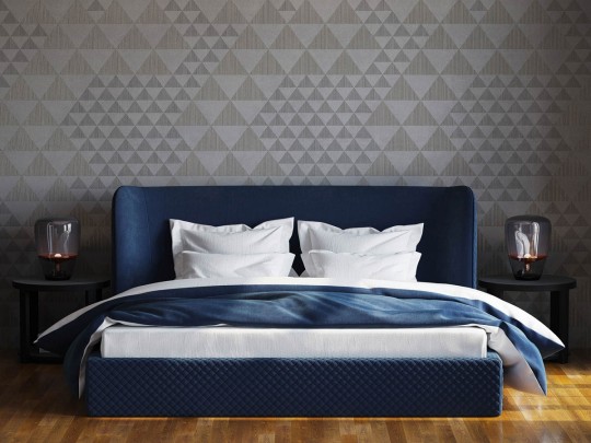 KT Exclusive ME0233 Meala - tapeta z aksamitu w geometryczny wzór