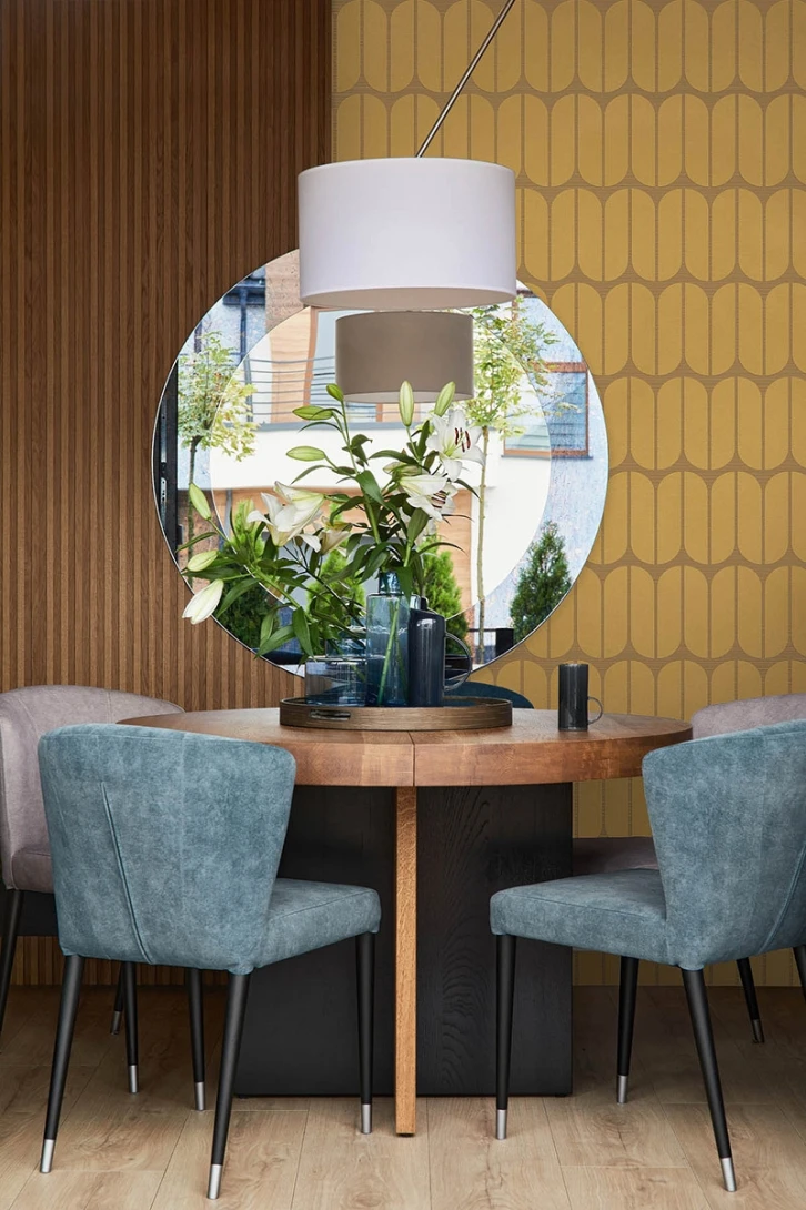 KT Exclusive ME0341 Meala - tapeta z aksamitu w geometryczny wzór