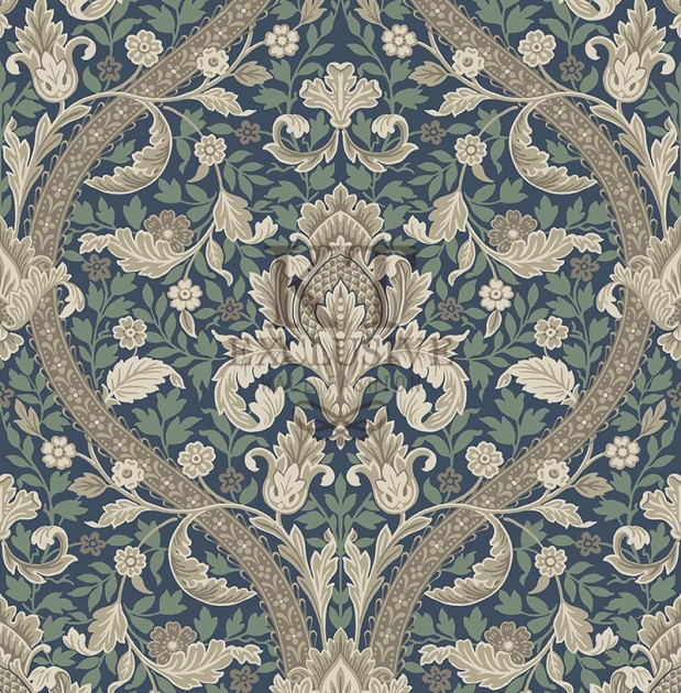 KT Exclusive KT30302 British Heritage III - tapeta w roślinne ornamenty