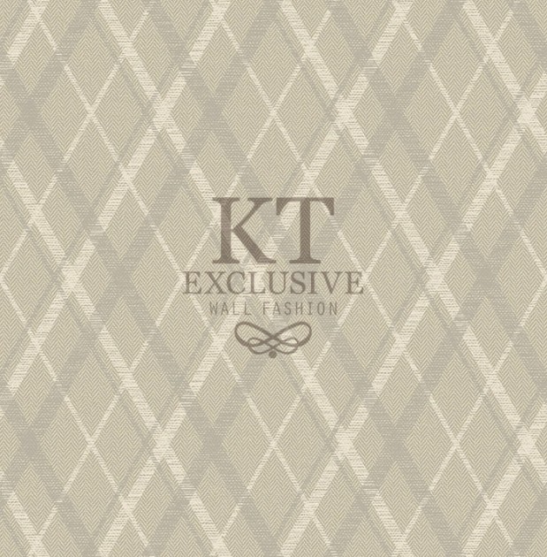 KT Exclusive KT10017 Sauvage - tapeta imitująca materiał we wzór rombów