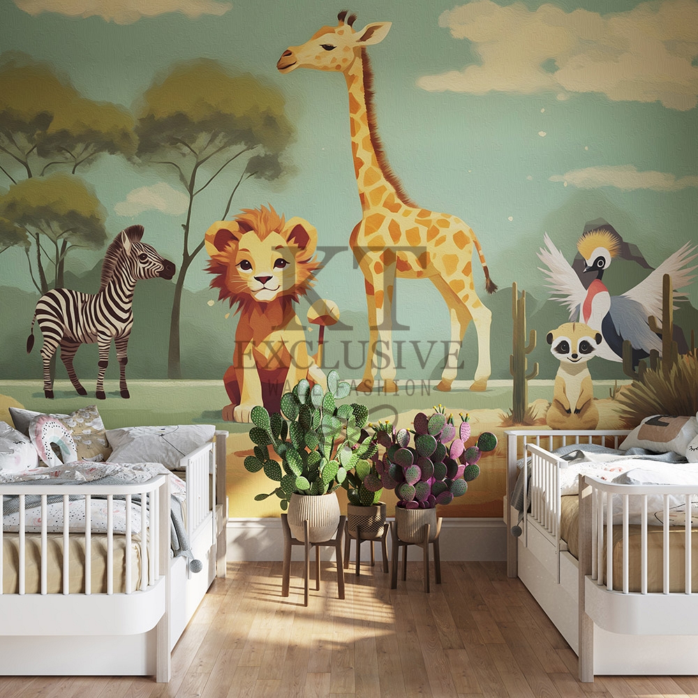 KT Exclusive 72146M Joy - mural dla dzieci w zwierzęta z safari