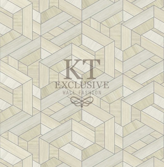 KT Exclusive ET301 Etre - tapeta z okleiny drewnianej w geometryczny wzór