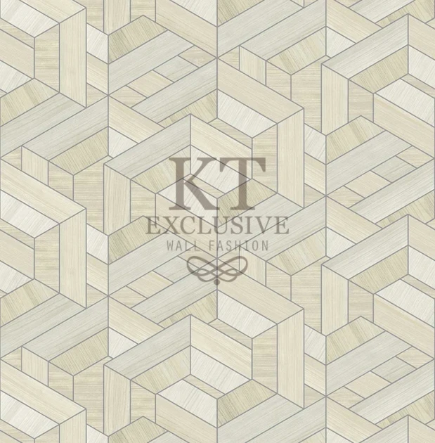 KT Exclusive ET301 Etre - tapeta z okleiny drewnianej w geometryczny wzór